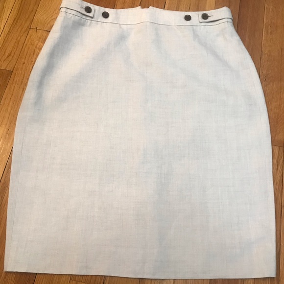 Jcrew Factory Linen Natural khaki pencil skirt - Picture 1 of 4